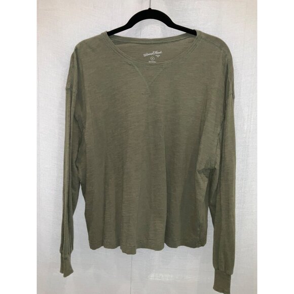 Universal Thread Long-sleeve crop t-shirt Olive Green size XL - Picture 1 of 3
